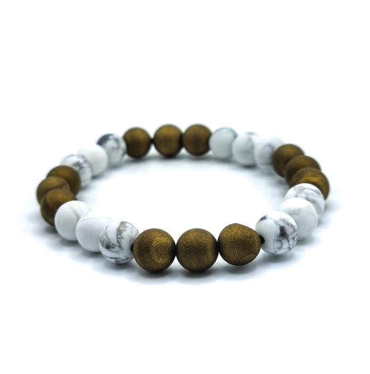 Bracelet with Agate and Howlith beads | ,,Timeless Temple"